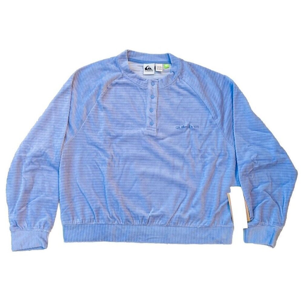 QUIKSILVER Organic Cotton Blend Newr Spot Henley Sweatshirt Size M EQWFT03102 - Picture 11 of 11